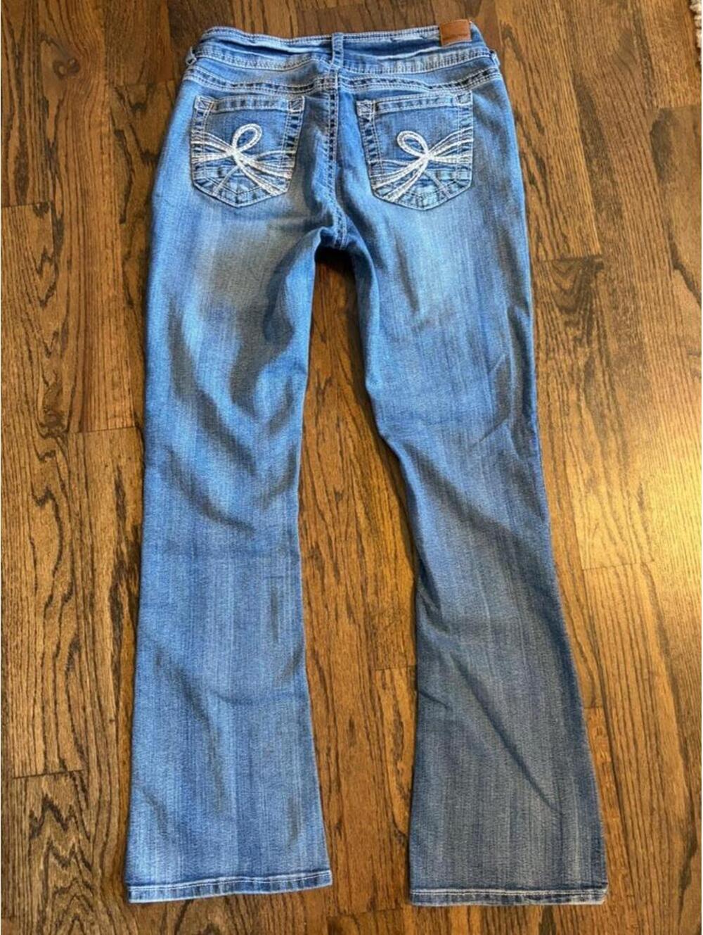 Y2K Wallflower low rise bootcut jeans with embroidery